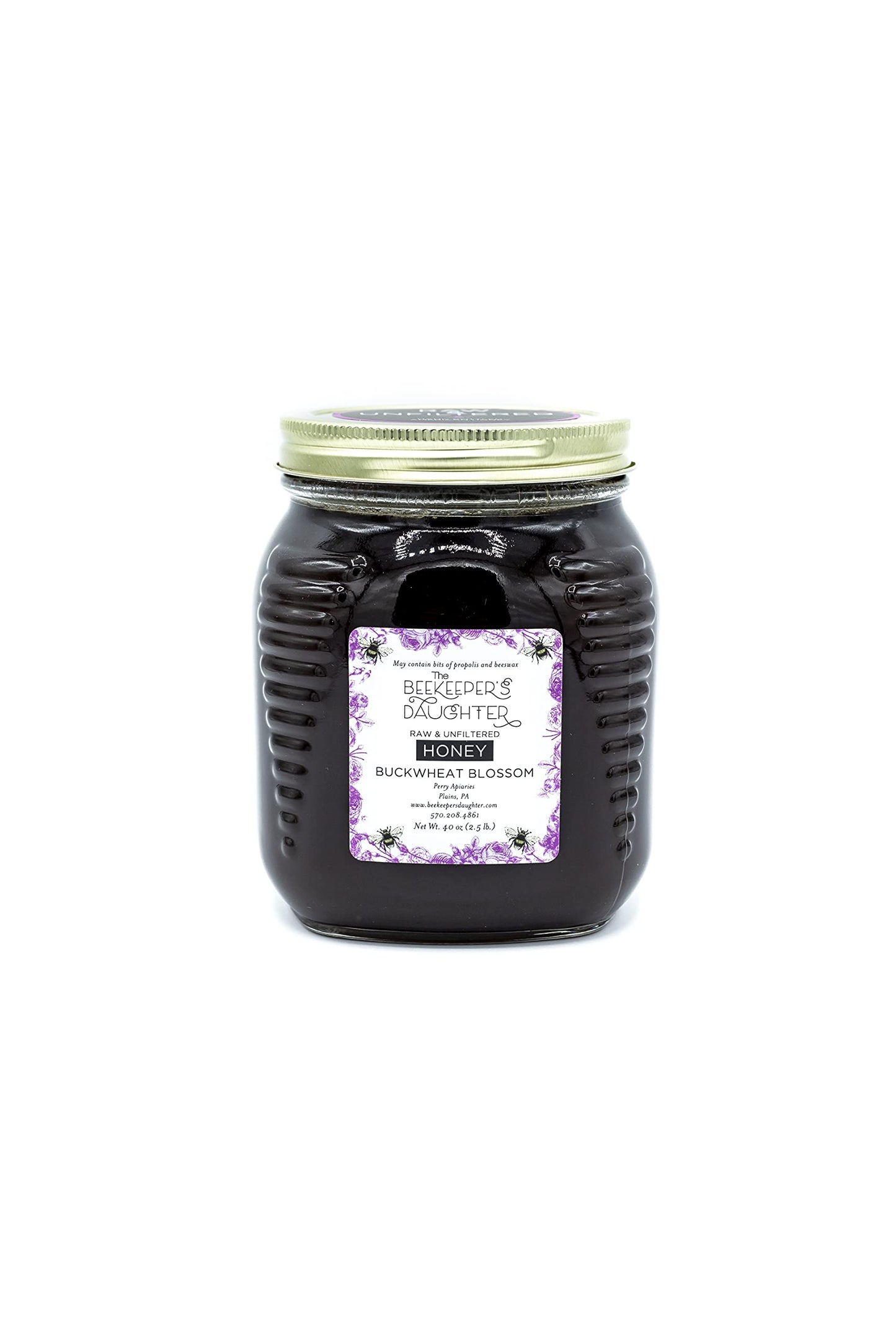 Beekeepers Daughter Raw Buckwheat Blossom Honey By The Beekeeper'S Daughter - 2.5 Lb Jar (2.5 Pound)