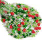 Sentovac Strawberry Sprinkles Green Peals Spring Flowers Mix Edible Sprinkle Strawberry Shortcake For Cake Decorating Candy Cupc