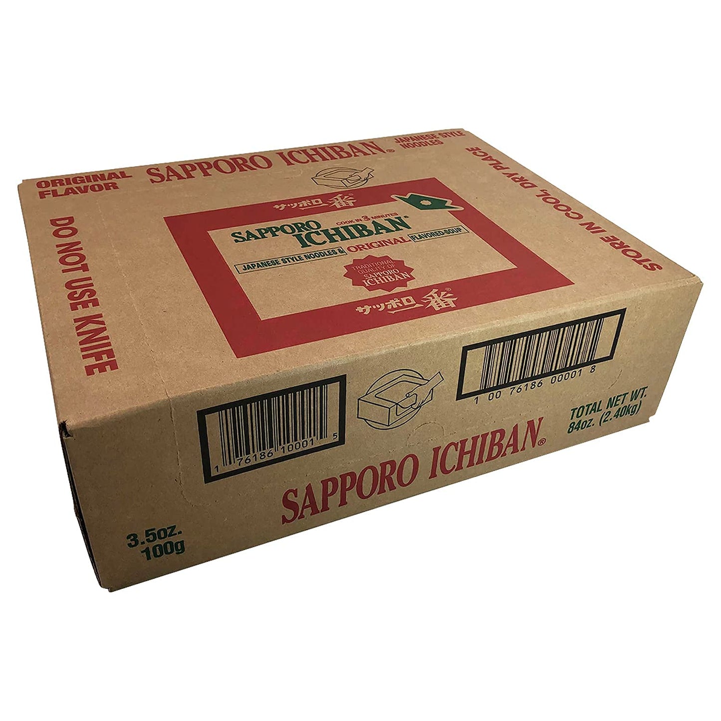 Stickerless New [Sapporo Ichiban] Ramen Noodles, Original Soy Sauce Flavor, No.1 Tasting Japanese Instant Noodles (3.5 Oz) (24 Pouches)