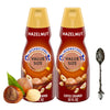 Hazelnut Liquid Coffee Creamer.- Two (2) 32 fl oz Bottles of Creamy Smooth Delightful Coffee Creamer and Candy Freezer Gem Spoon