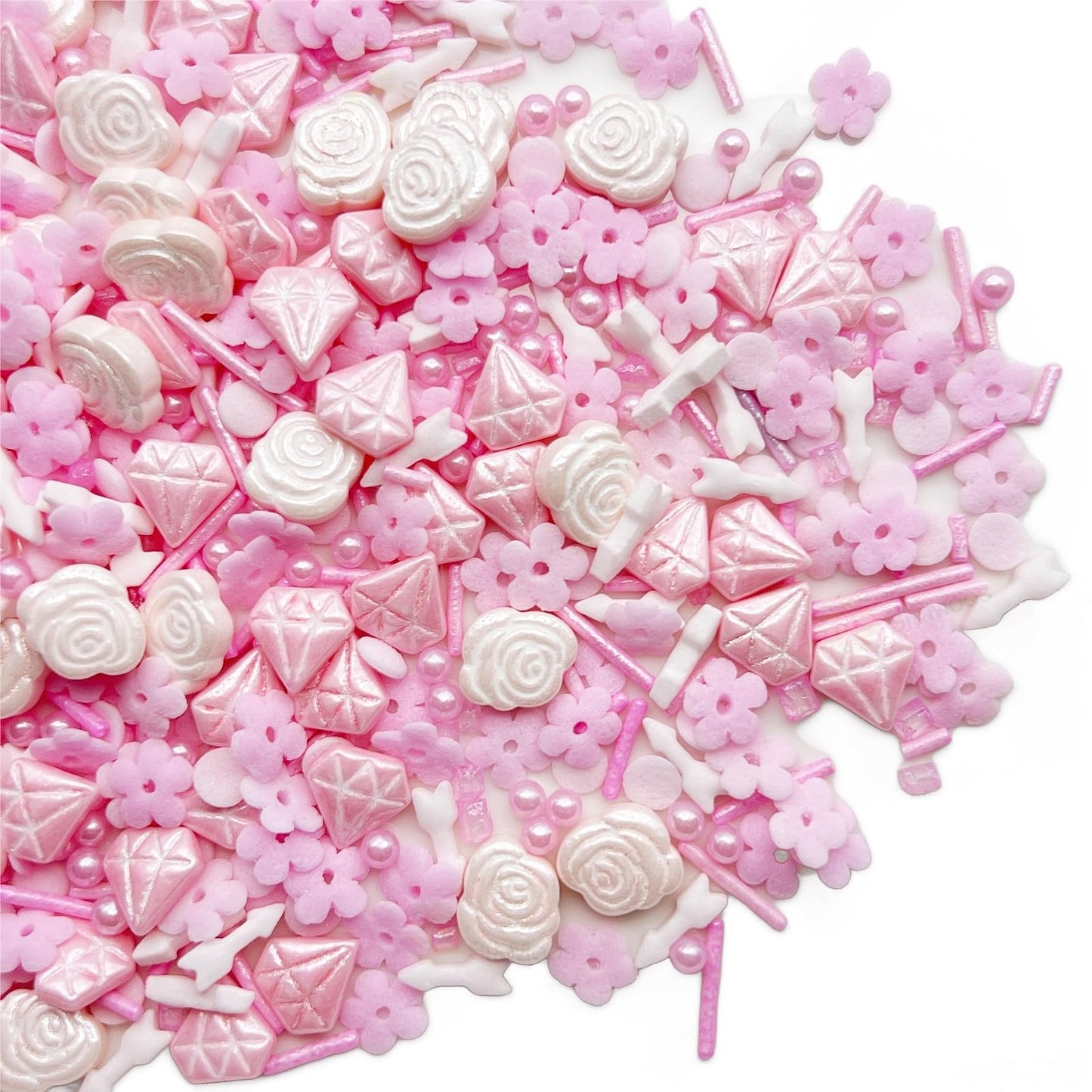 Se Si&Moos Edible Flowers For Cake Decorating Edible Pink Diamond Sprinkles Pink Flowers Sprinkles Pink Rose Sprinkles Flower Sp