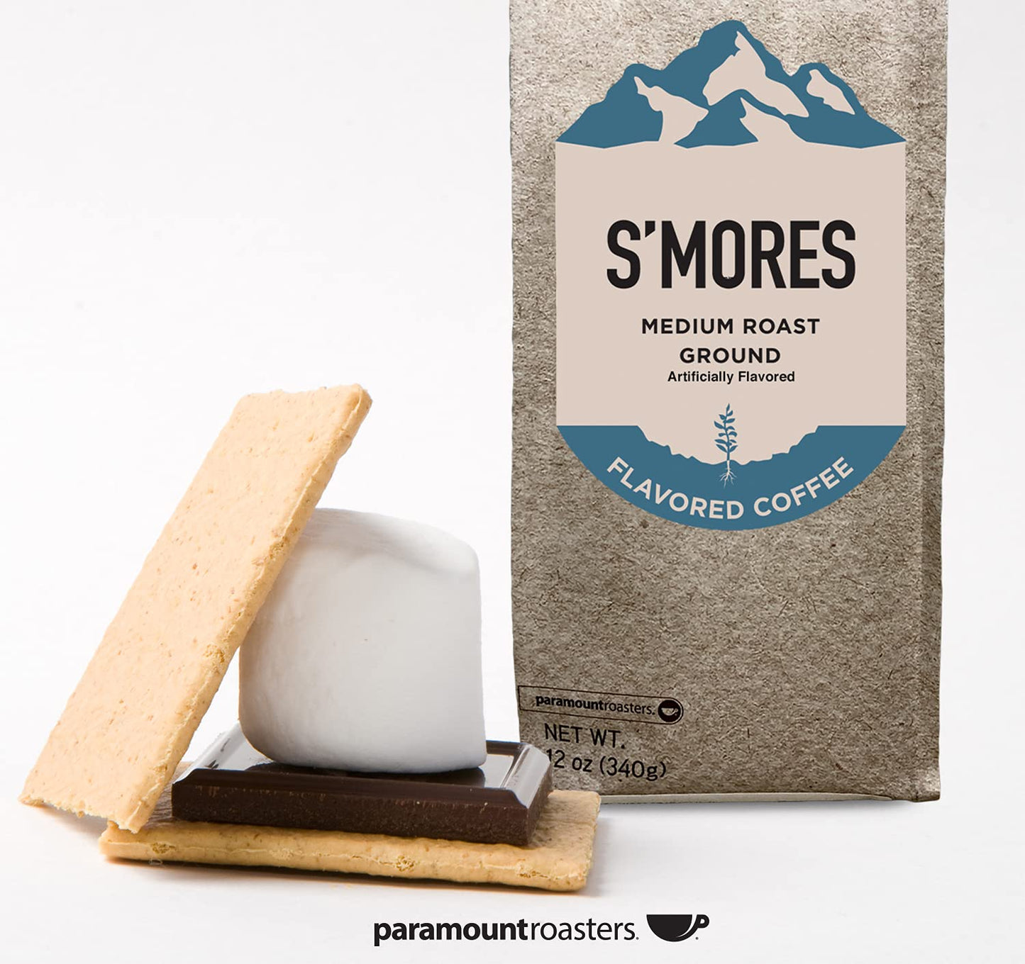 Paramount Roasters, S'Mores Flavored Ground Coffee, 1-12 Ounce Bag Medium Roast (Paramount Coffee Company)