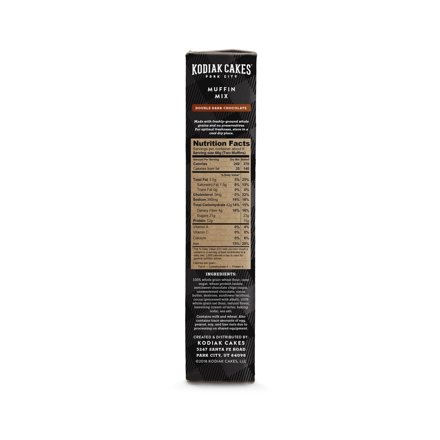 Kodiak Cakes Power Bake, Non Gmo, Protein Packed Muffin Mix, Double Dark Chocolate, 14 Ounce - No Preservatives