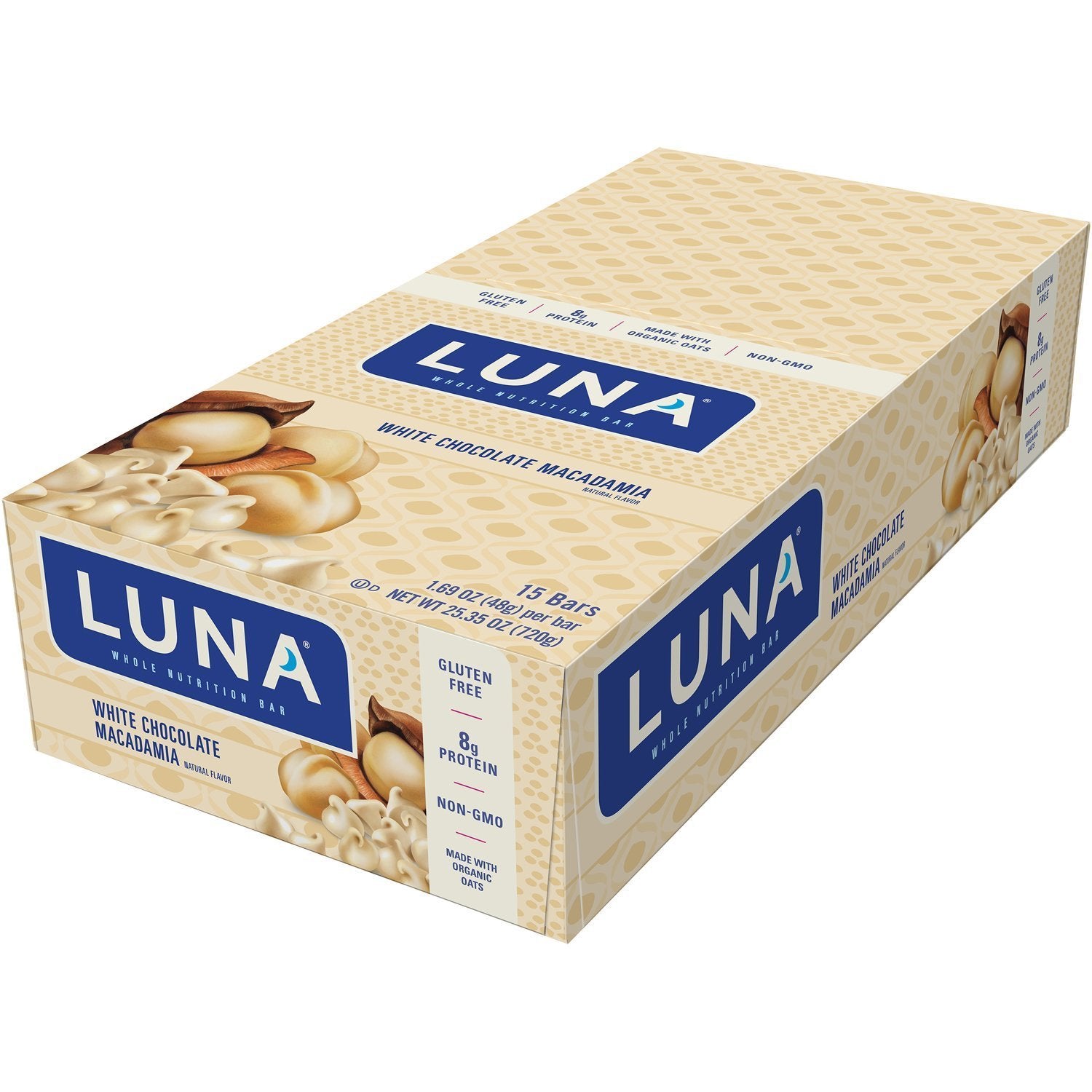 Clif, Bar Luna White Chocolate Macadamia 15 Count, 25.35 Ounce