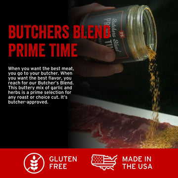 PS Seasoning Buttery Garlic and Herb BBQ Seasoning, 6.4 Ounce, Dry Rub for Grilling and smoky aroma Meats