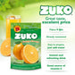 Zuko Orange Instant Powder Drink | Family Pack | No Sugar Needed | Vitamin C | 14.1 Ounce (Pack of 6)