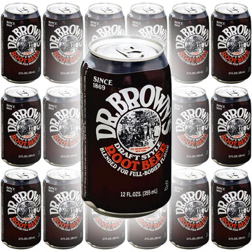 Dr. Browns Soda  Root Malt Drink  12 Oz Can (Pack Of 18  Total 216 Oz)