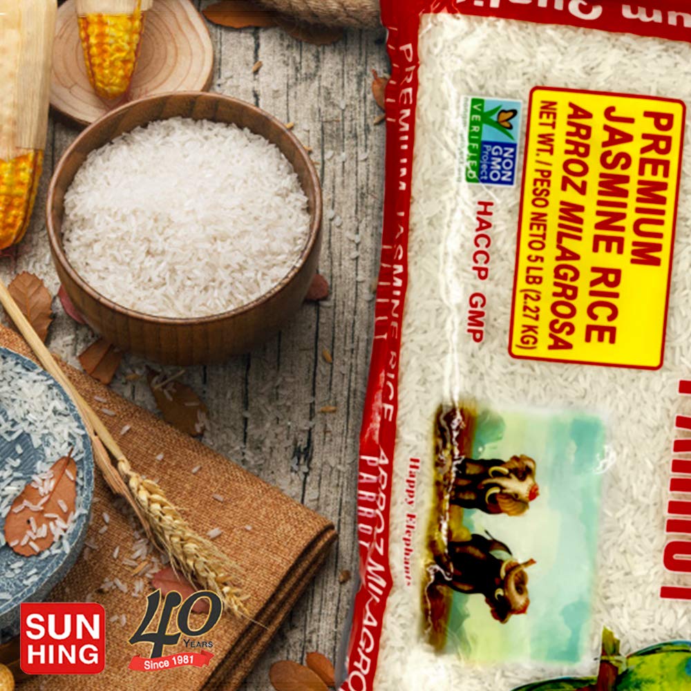 Parrot Premium Non Gmo Jasmine Rice 5 Lbs