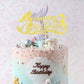 1 Pcs Mermaid Theme Happy Birthday Cake Topper With Seahorse Glitter Under The Sea Cake Pick Decorations For Mermaid Theme Kids