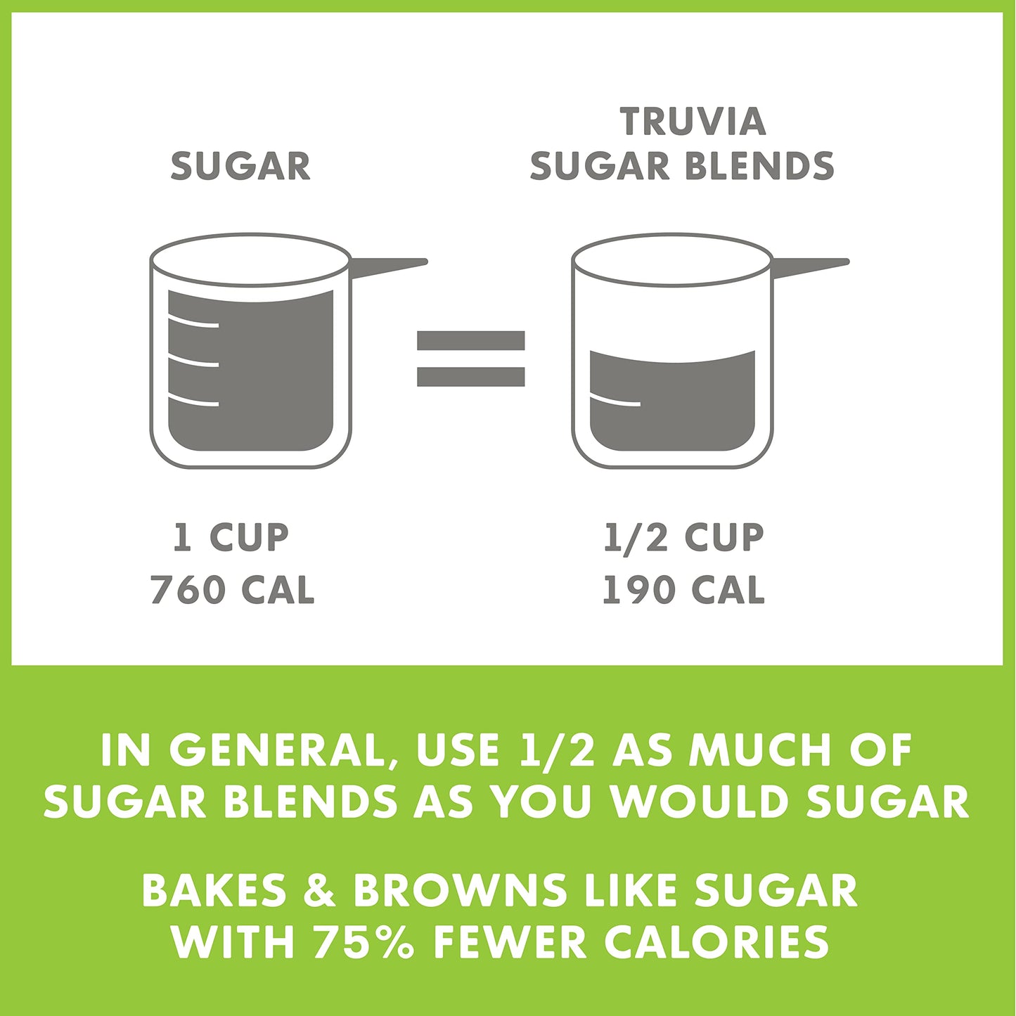 Truvia Cane Sugar Blend, Natural Stevia Sweetener and Cane Sugar, 24 oz (Pack of 4)