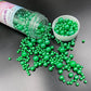 Christmas Sprinkles Pearl Sugar Green Candy 130g/ 4.6oz Baking Edible for Cake Decorations Cupcake Toppers Cookie Decorating Ice