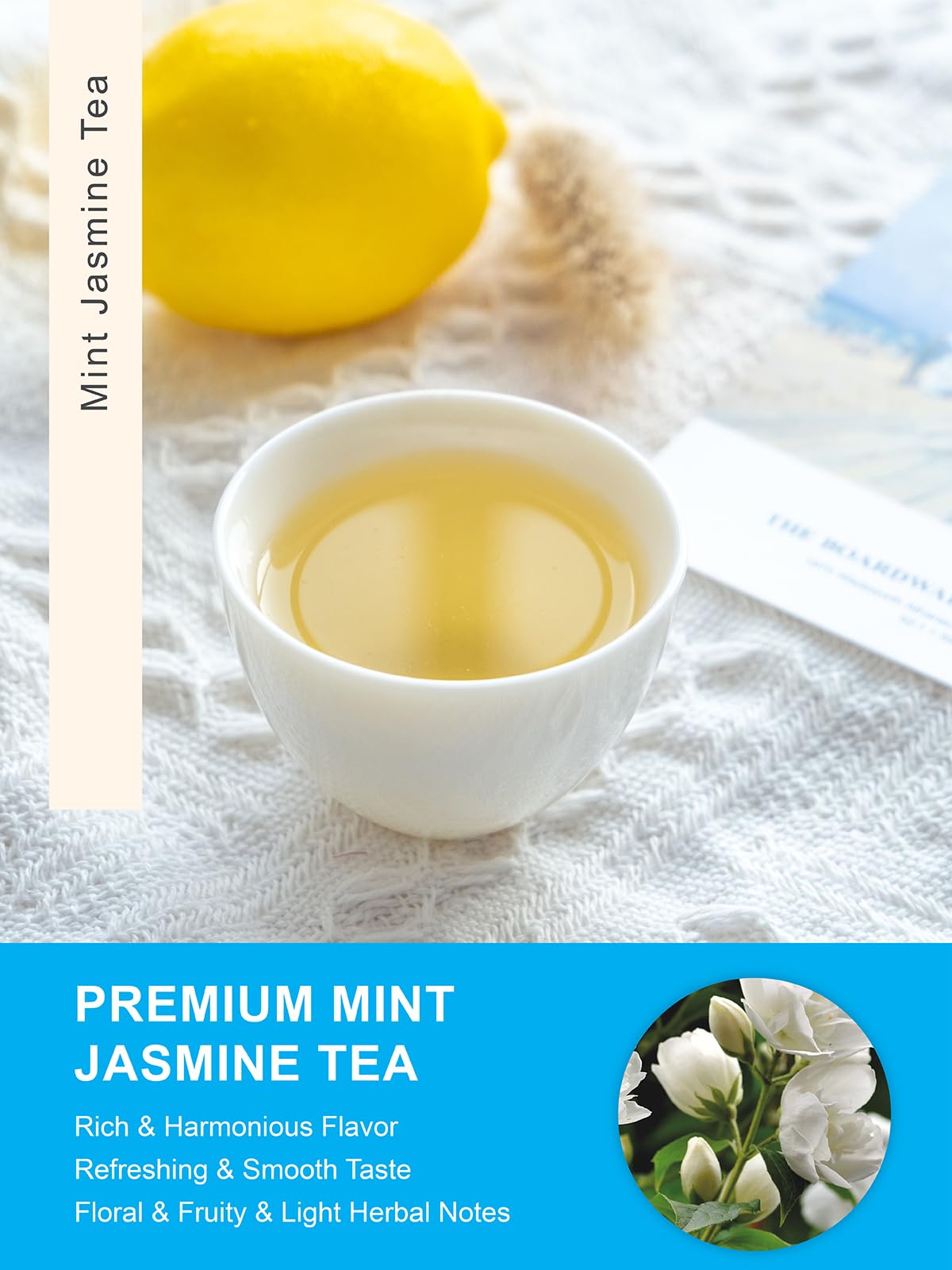 TeeLux Mint Jasmine Tea, Caffeine Free, 30 Count, Fresh & Refreshing Flavor