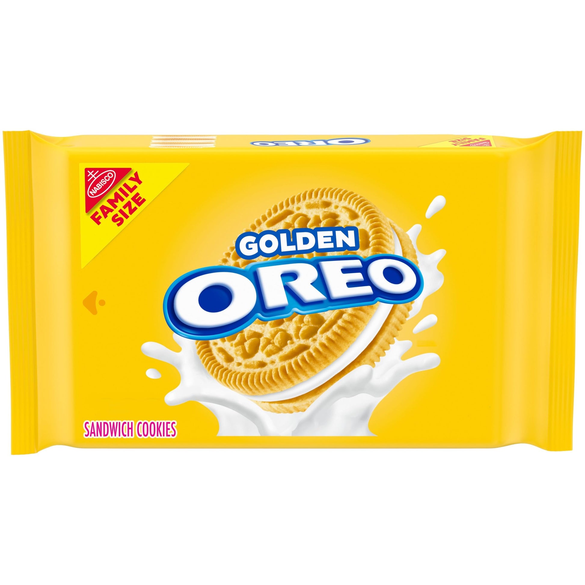 Oreo Golden Sandwich Cookies, Family Size, 18.12 Oz