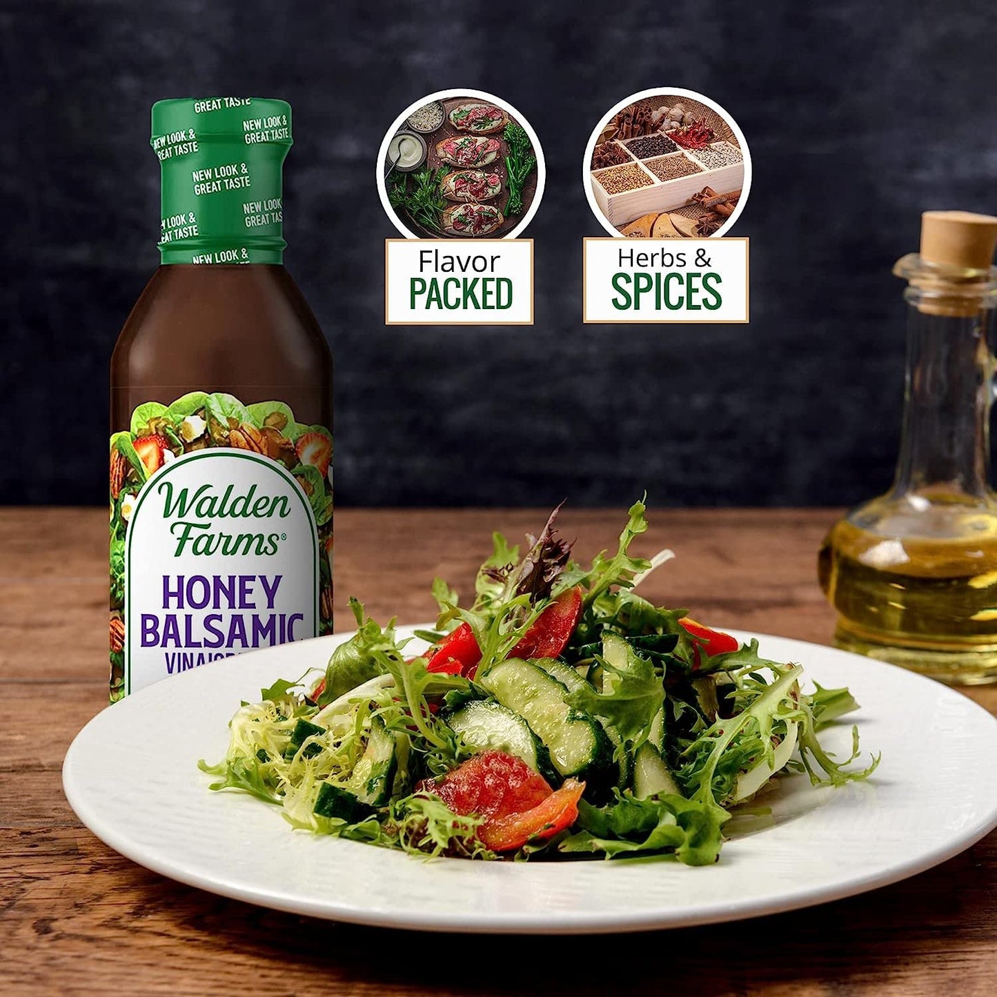 Walden Farms Vinaigrette Salad Dressings - Calorie-Free, Gluten-Free, Low Carb, Keto-Friendly, Vegan, Sugar-Free, Vinaigrette Dr