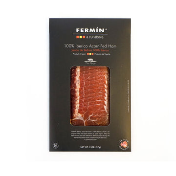 Fermin 100% Iberico Acorn-Fed Ham Sliced 2 Oz (2 Pack) | Jamón De Bellota 100% Ibérico Loncheado, Authentic Spanish Iberico Acorn-Fed Ham