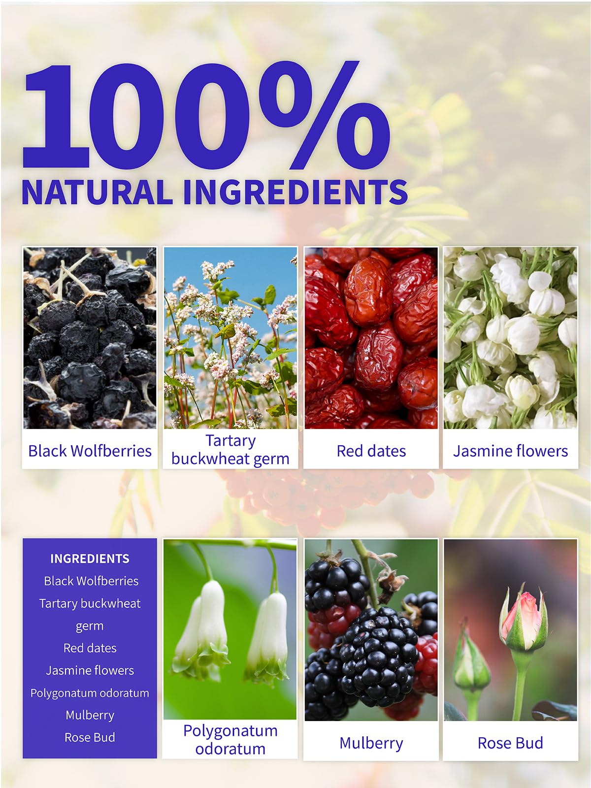 TeeLux Rose Blueberry Tea Bags, Caffeine Free, Floral Aroma, 30 Count