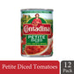 Contadina Petite Diced Tomatoes with Garlic, Basil & Oregano, 14.5 Ounce (Pack of 12)