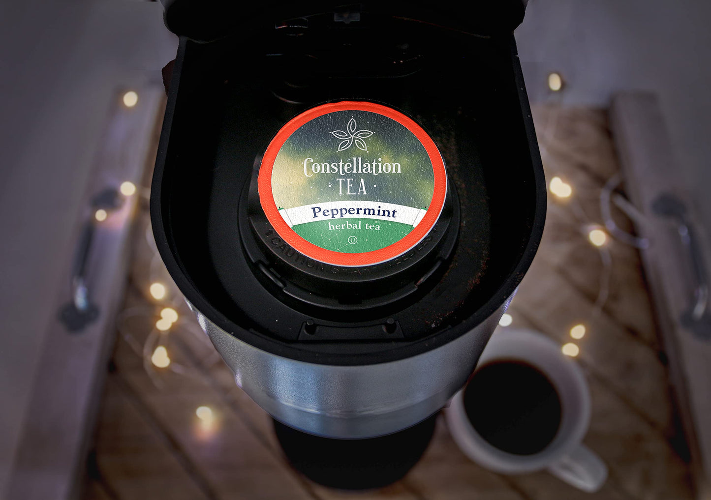 Constellation Tea Peppermint Herbal Tea Pods Compatible with K Cup malt-inspired, 40 Count