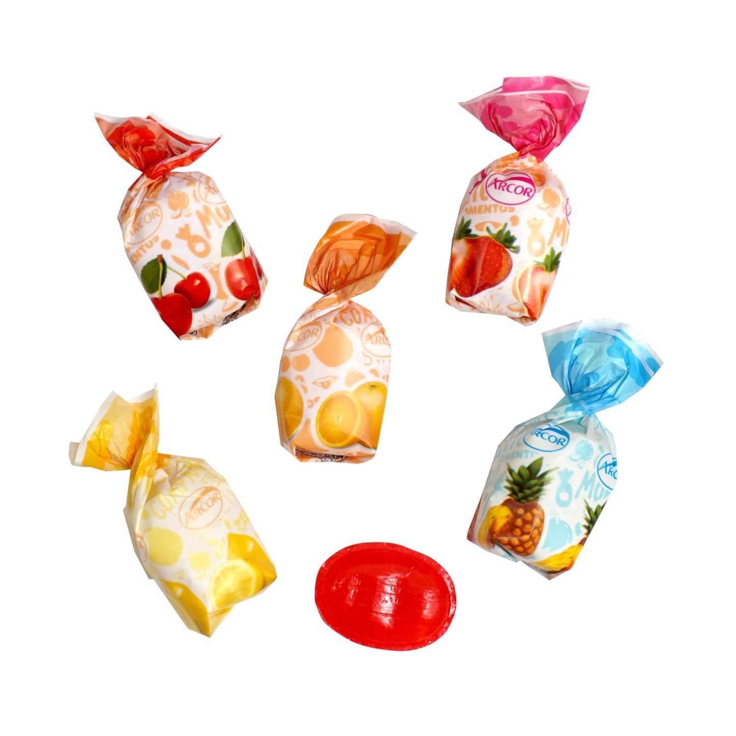Arcor Fruit Filled Candy  5 Pound Arcor Candy (Approx. 300 pcs.)  Fruit Filled Hard Candy Individually Wrapped  The Hampton Popcorn & Candy Company