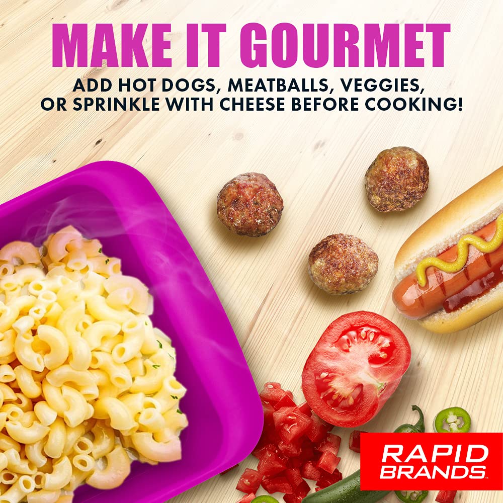 Rapid Mac Cooker - Microwave Macaroni & Cheese in 5 Minutes, BPA-Free Plastic, 1-Pack, Orange, Model RMC-2001