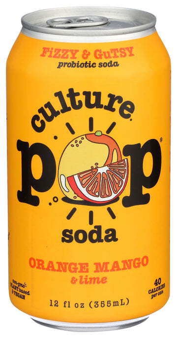 Culture Pop Soda Probiotic Orng Mango 12 Fo