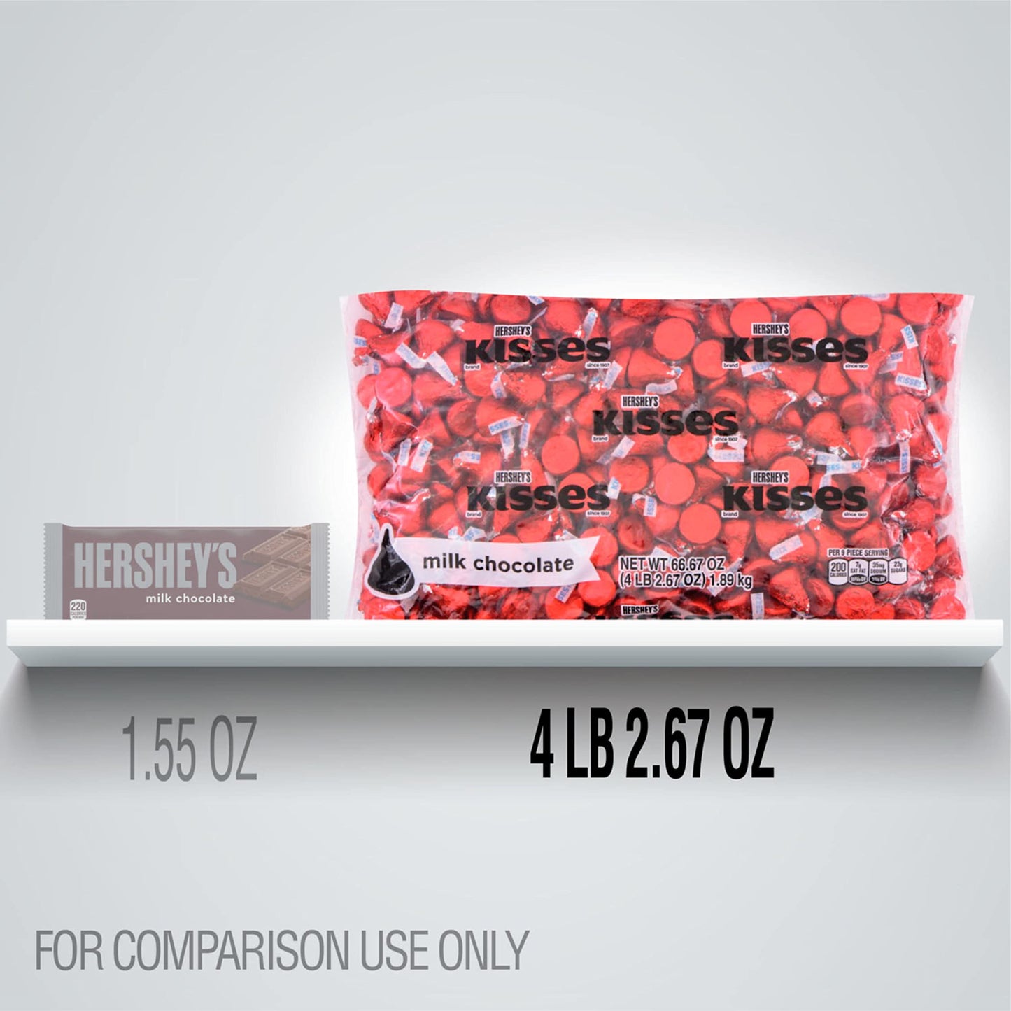 Hershey'S Kisses Milk Chocolate Candy Bulk Bag, 66.67 Oz