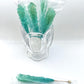Classic Rock Candy Sticks, Sugar Rock Crystal Lollipops, Individually Wrapped (Pack of 60, Light Blue Cotton Candy)