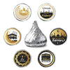 Eid Mubarak Kiss Sticker Labels - Ramadan Kareem Party Round Candy Sticker Favors - Muslim Eid Party Labels Fit Chocolate Candy 