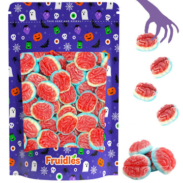 Fruidles Halloween Gummy Brains Candy, Trick-Or-Treat Party Bag Fillers, Party Favor (1 Pound)