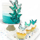 Sugar Robot Edible Butterflies - Ombre Monarch Cake Toppers - 2.5 inches - Turquoise - Premium Crafted in the USA