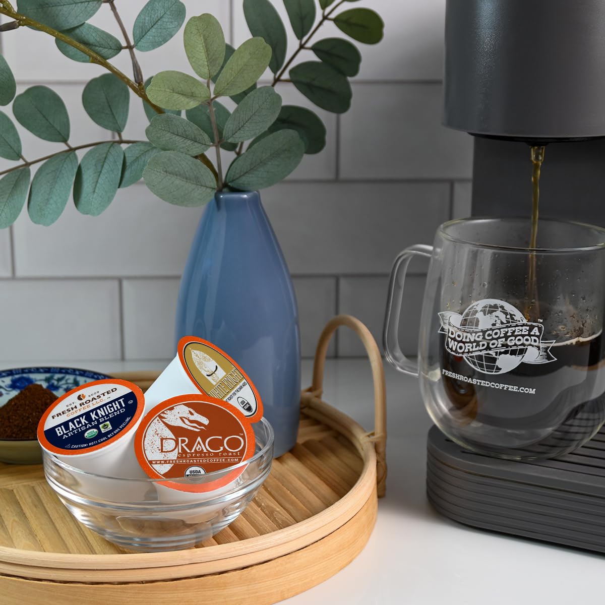 Fresh Roasted Coffee USDA Organic Variety Pack, 96 K Cup Pods, Perfect for K Cup malt-inspired