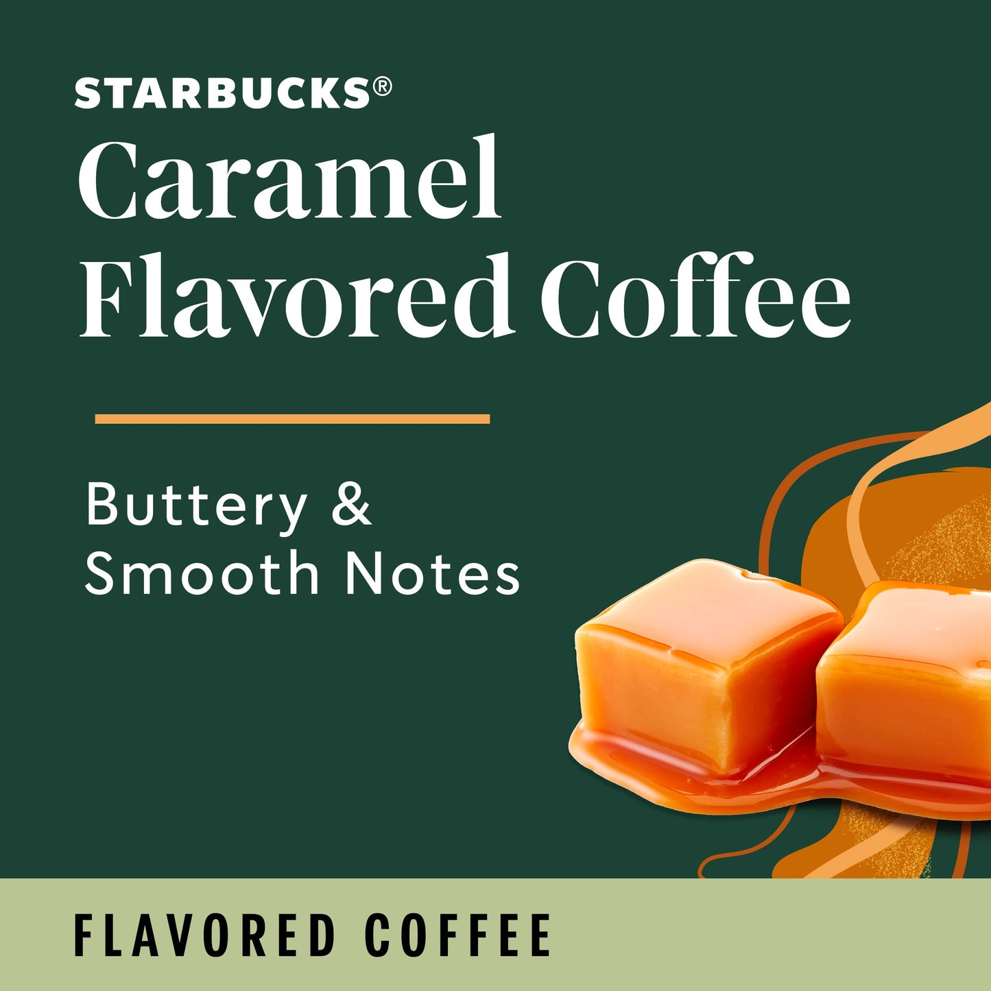 Starbucks Caramel Ground Coffee, Naturally Flavored, 100% Arabica, 6 Bags (11 oz each)