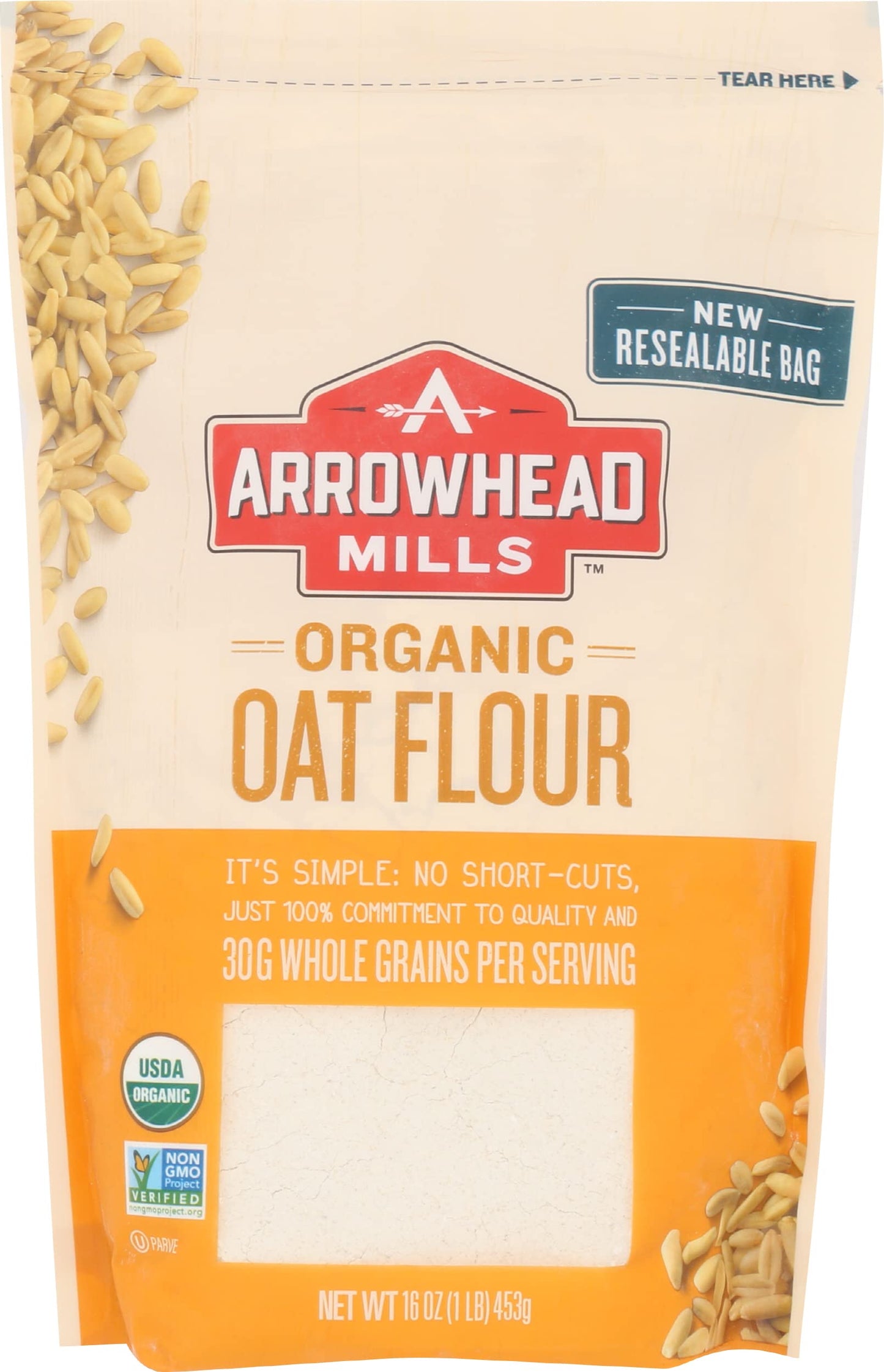 Arrowhead Mills Organic Oat Flour, 16 Oz Bag