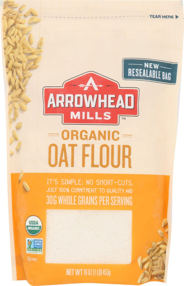Arrowhead Mills Organic Oat Flour, 16 Oz Bag