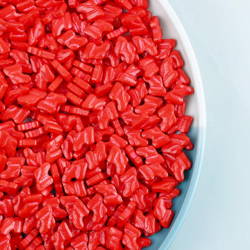 Red Socks Sprinkles For Cake Decorating, Red Sprinkles Perfect For Cupcake Toppers Wedding Party Valentines Halloween Christmas