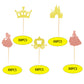 Arthsdite Pack Of 40 Pre-Assembled Princess Cupcake Toppers Crown Castle Girl Cupcake Toppers Birthday Fruits Picks For Princess