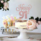 Lingteer Happy 91St Birthday Cake Topper - Cheers To 91St Birthday 91 Years Old Birthday Party Cake Decorations Sign.