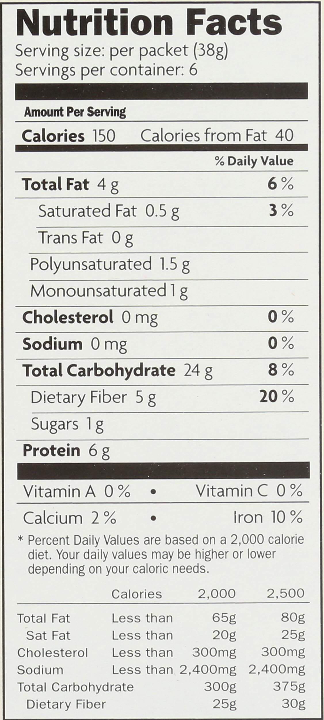 Nature'S Path Qia Superfood Gluten-Free Oatmeal - Cinnamon Pumpkin Seed (6 Packets / Box)