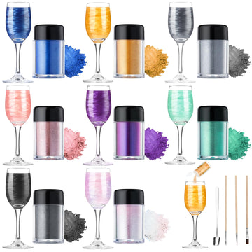 Edible Glitter Set - 8 Colors x 4g Food Grade Edible Glitter for Cocktails,Luster Dust Edible for Drinks, Cake, Fondant, Strawbe