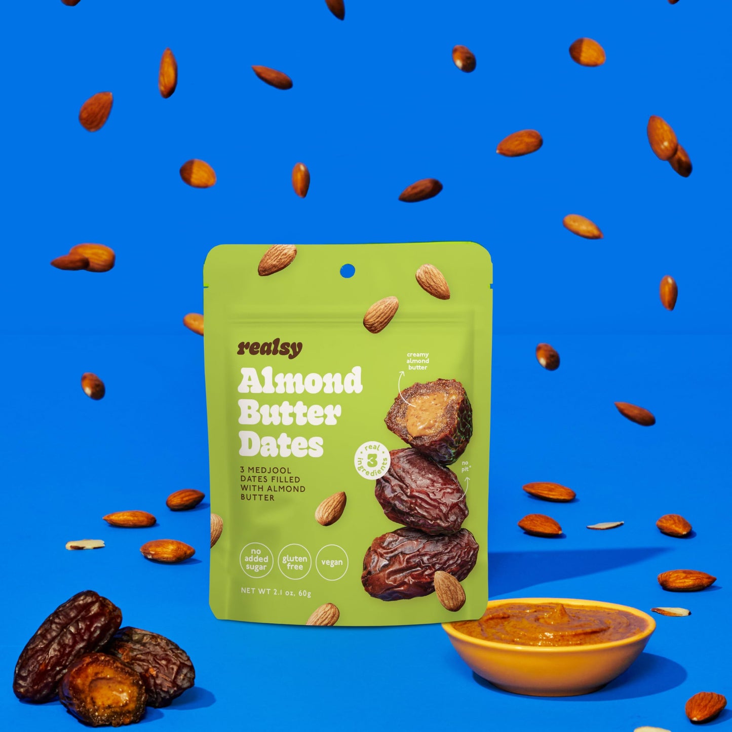 Realsy Pitted & Stuffed Medjool Dates, Organic Dates With No Sugar Added, Gluten-Free, Vegan, Good Source Of Fiber, Low Glycemic