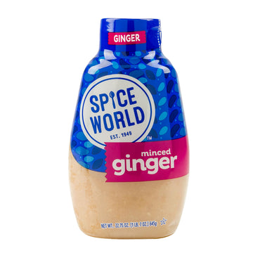 Spice World Squeezable Minced Ginger - 22.75Oz Ready-To-Use Perfect For Stir Fry, Marinades, & More - Simply Squeeze The Ginger