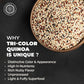 Pride Of India Quinoa - Natural Three Color, 100% Royal Bolivian, Protein Rich, 1.25 lb Jar