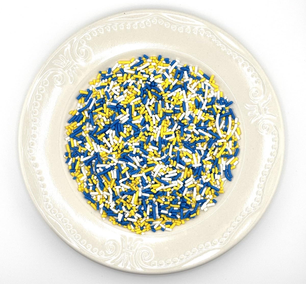 Blue Yellow White Sprinkles For Cake, Cupcake, Cookie Decorations, Ice Cream And Donut Toppings Edible Decorating Baking Supplie
