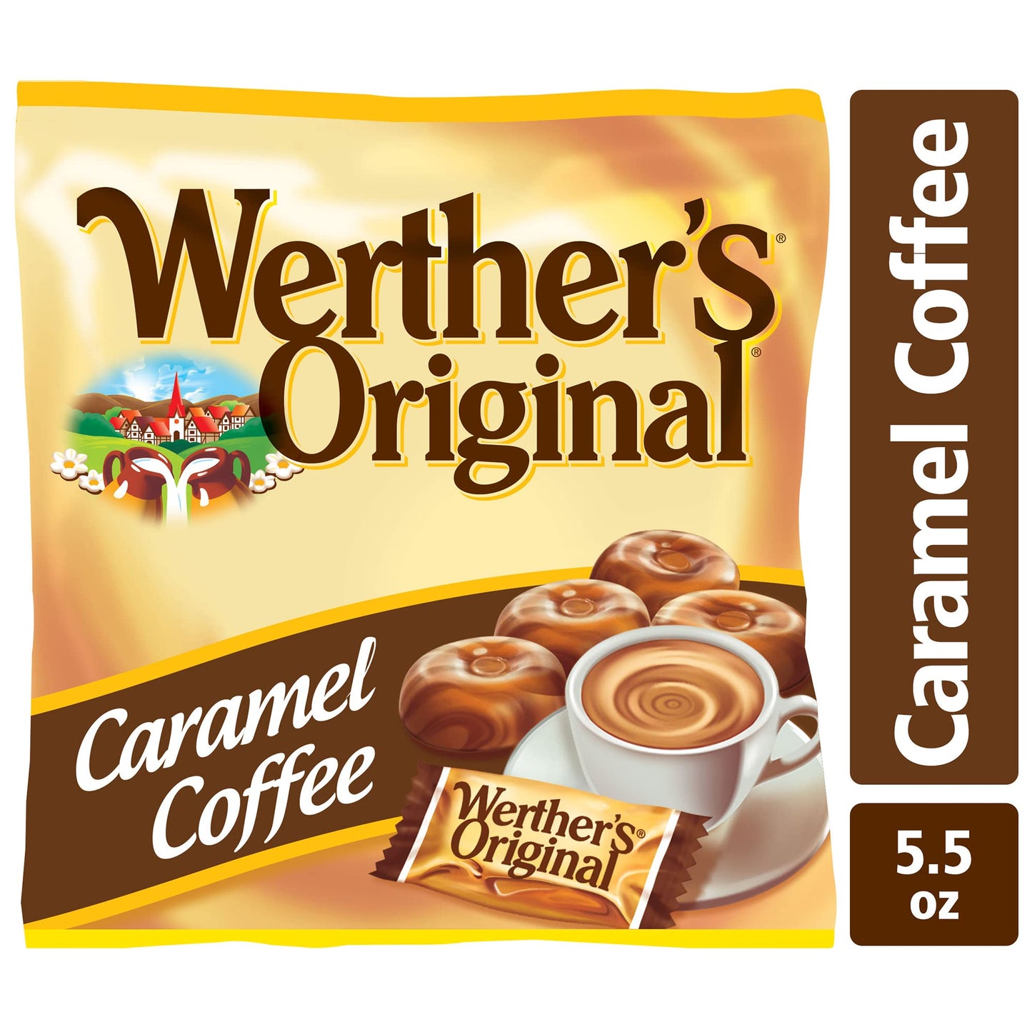 Werther'S Original Hard Caramel Coffee Candy, 5.5 Oz Bags (Pack Of 12)