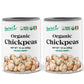 Food to Live Organic Canned Chickpeas, 14 oz (Pack of 2) - Unsalted Non-GMO Garbanzo Beans. Vegan. Good Source of Fiber and Prot