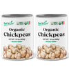 Food to Live Organic Canned Chickpeas, 14 oz (Pack of 2) - Unsalted Non-GMO Garbanzo Beans. Vegan. Good Source of Fiber and Prot