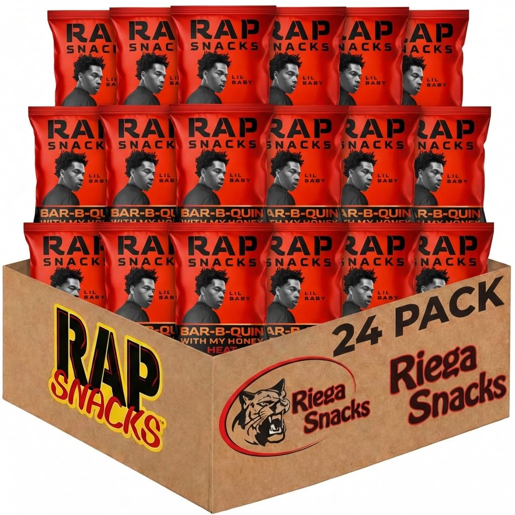 Lil Baby Bar-B-Quin with my Honey Heat | Rap Snacks, Riega Snacks | 2 Oz Bags - Pack of 24