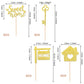 ZHUOWEISM Cupcake Toppers 36 PCS Gold Glitter Bamboo New Home Theme Decorations