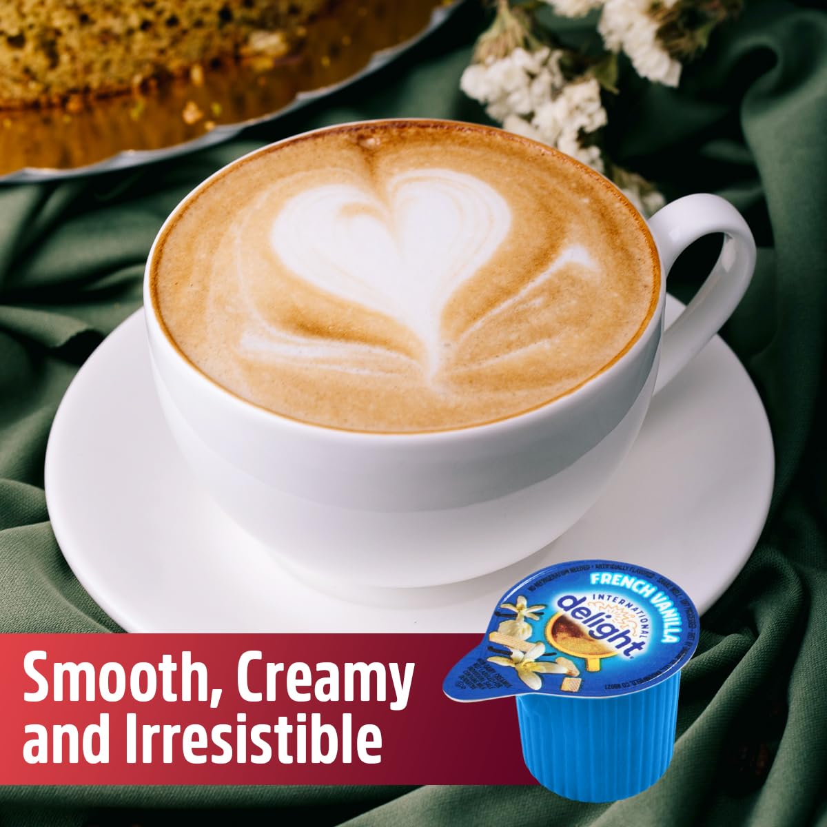 SWEETSIDE CANDY CO. French Vanilla Creamer Singles, 48 Count, Medium Size, Perfect for Home or On-the-Go Coffee Enjoyment