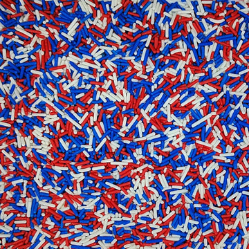 Homankit Patriotic Sprinkles Fourth Of July Sprinkles Red White And Blue Jimmies Sprinkles Edible Sprinkle Candy Soft Jimmies To